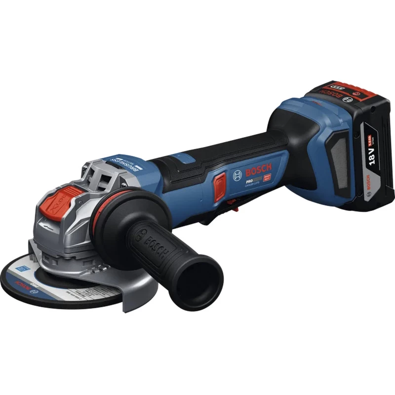 Bosch Professional GWX 18V-11PS akumuliatorinis kampinis šlifuoklis Solo, 18V, 125mm, X-LOCK, mėlynas/juodas, be akumuliatoriaus ir įkroviklio
