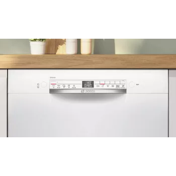 Bosch SMU2HTW08E įmontuojama indaplovė, 60 cm, 13 komplektų, 5 programos, energijos klasė C, AquaStop, balta