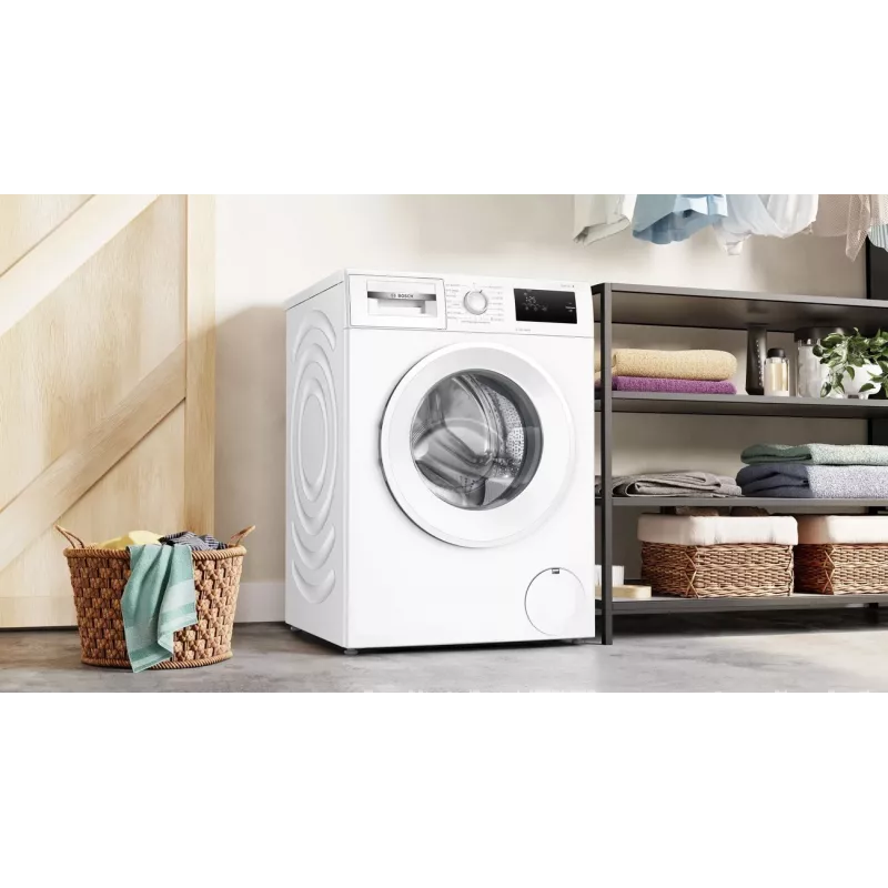 Bosch WAN2408LSN Laisvai pastatoma priekinio pakrovimo skalbimo mašina, 8 kg, 1200 aps./min., energijos klasė C, balta