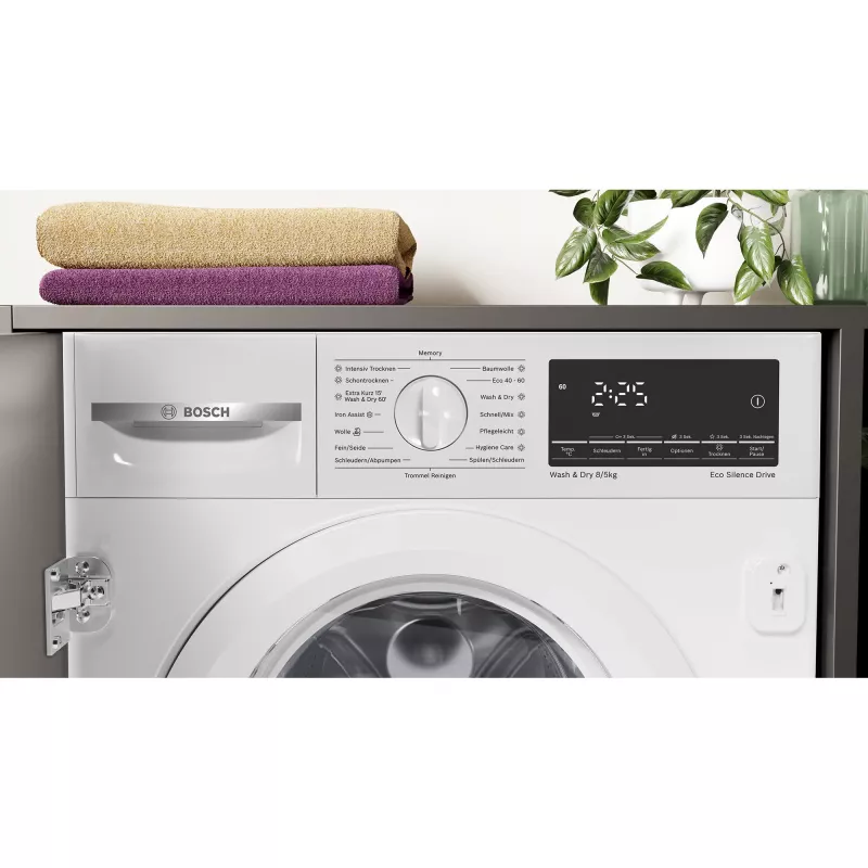 BOSCH WKD28490 Serie 6 Įmontuojama skalbyklė su džiovykla (balta)