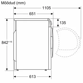 Bosch WQB246DLSN 9 kg Skalbimo mašina su i-DOS ir Home Connect