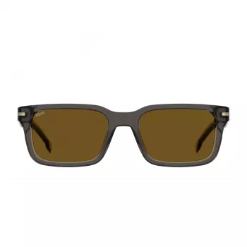 BOSS BOSS1628SKB7 Vyriški stačiakampiai akiniai nuo saulės Dark Havana Grey