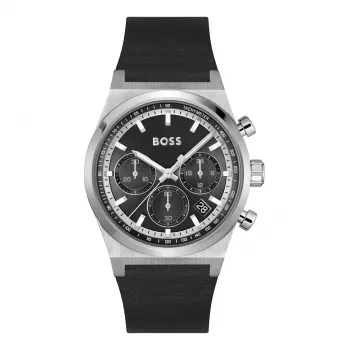 BOSS Hero Vyriškas Kvarcinis Chronografinis Laikrodis 1514218 41mm Nerūdijantis Plienas Mėlynas Ciferblatas
