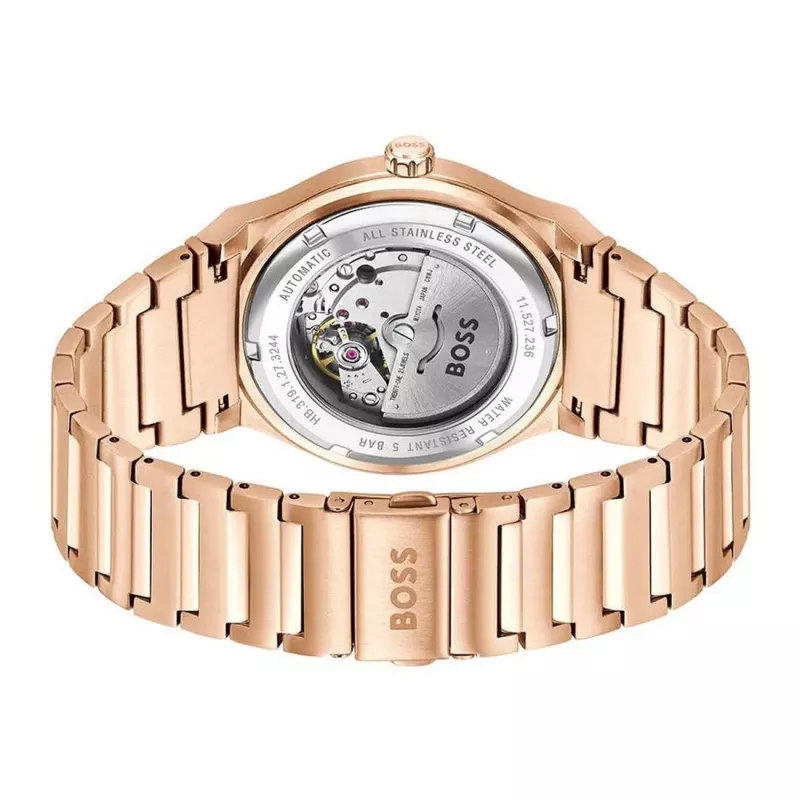 BOSS MAN 1514185 Laikrodis Kvarcinis Analoginis 41mm Juodas Ciferblatas Odinis Dirželis