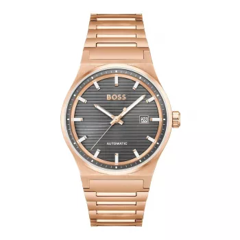 BOSS MAN 1514185 Laikrodis Kvarcinis Analoginis 41mm Juodas Ciferblatas Odinis Dirželis