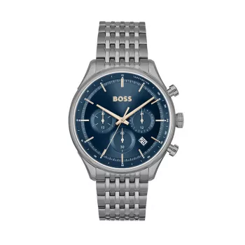 BOSS Vyrų Skymaster Chronografas Mėlynu Ciferblatu Plieninė Apyrankė 1514083