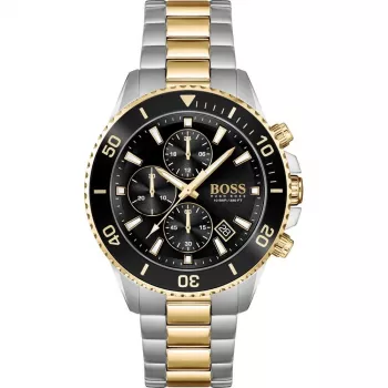 BOSS Vyriškas Laikrodis 1513908 45mm Nerūdijančio Plieno Mėlynas Ciferblatas Chronografas