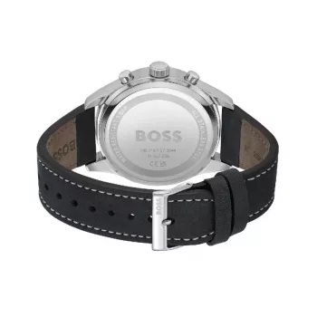BOSS Vyriškas Laikrodis 1513987 44mm Nerūdijančio Plieno Mėlynas Ciferblatas Chronografas