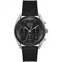 Vyriškas laikrodis BOSS 1514091 44mm mėlynas ciferblatas rudo odinio dirželio chronografas kvarcinis