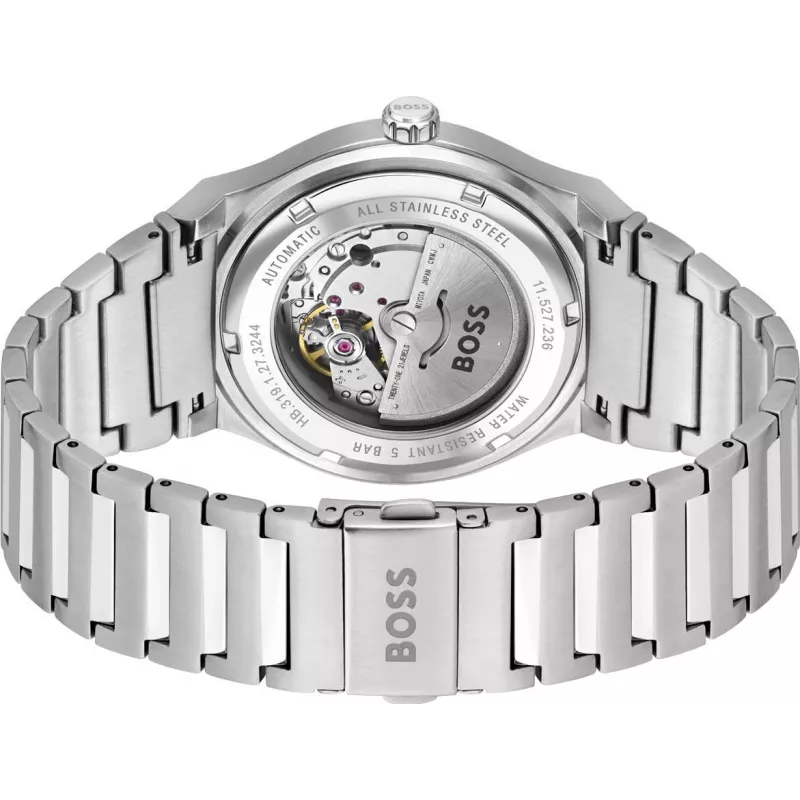 BOSS Vyriškas Laikrodis 1514118 41mm Nerūdijančio Plieno Mėlynas Ciferblatas Chronografas