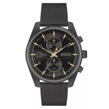 BOSS Vyriškas Laikrodis 1514150 (44mm) - Mėlynas Ciferblatas, Nerūdijantis Plienas