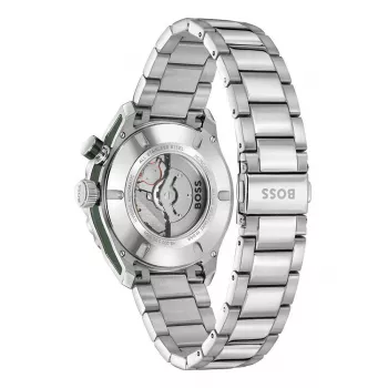 BOSS Vyrų Laikrodis 1514178 42mm Nerūdijančio Plieno Mėlynas Ciferblatas Chronografas