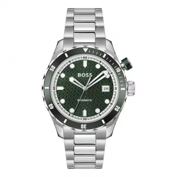 BOSS Vyrų Laikrodis 1514178 42mm Nerūdijančio Plieno Mėlynas Ciferblatas Chronografas