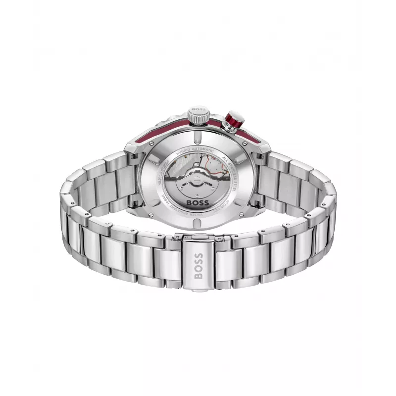 BOSS Vyriškas Laikrodis 1514179 42mm Nerūdijančio Plieno Mėlynas Ciferblatas Chronografas