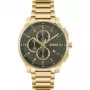 Vyriškas laikrodis BOSS 1514190 44mm mėlynas ciferblatas ruda odinis dirželis chronografas kvarcinis