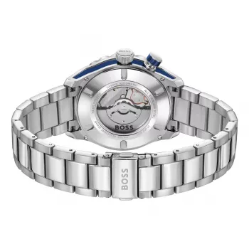 BOSS Vyriškas Laikrodis 1514212 42mm Nerūdijančio Plieno Mėlynas Ciferblatas Chronografas