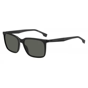 BOSS Akiniai BOSS1579S807 Vyriški Kvadratiniai Acetato Rėmeliai Juodi Pilki Lęšiai 57/17/145 mm