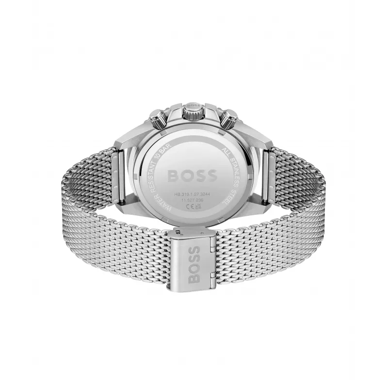 BOSS Velocity Vyriškas Chronografinis Laikrodis 1513905 46mm Juodas Silikonas