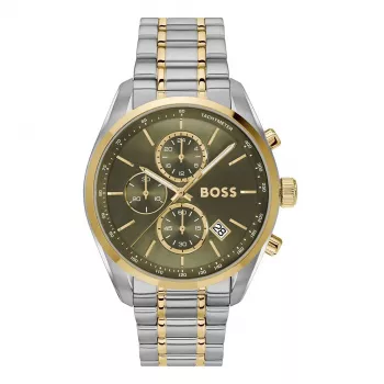 BOSS Velocity vyriškas kvarcinis chronografinis laikrodis 1514227 44mm juodas silikoninis