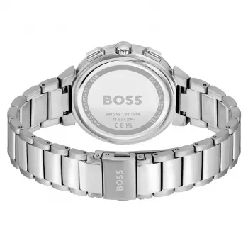BOSS Moteriškas Laikrodis 1502676 Kvarcinis 37mm Nerūdijantis Plienas Sidabras/Rožinis Auksas