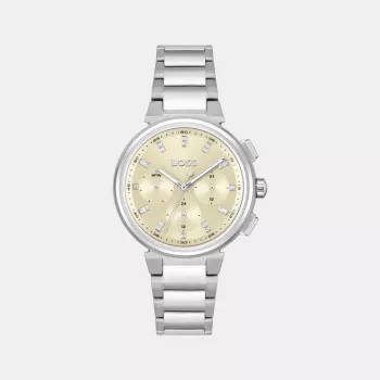 BOSS Moteriškas Laikrodis 1502676 Kvarcinis 37mm Nerūdijantis Plienas Sidabras/Rožinis Auksas