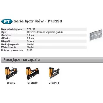 Bostitch PT 33° 90mm 2,2mm Framing Nails 2200 Pack
