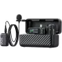 BOYA BOYAMIC 2-01 Belaidis ir laidinis mikrofonų rinkinys 2,4GHz, AI triukšmo slopinimas su 2 imtuvais ir 1 siųstuvu (USB-C) Juoda