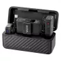 BOYA BOYAMIC 2-02 Belaidė Mikrofonų Sistema 2,4GHz, AI Triukšmo Slopinimas, 2 Imtuvai + 1 Siųstuvas (USB-C) Juoda