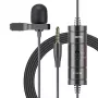 BOYA BY-M1S Omnidirectional Lavalier Microphone, 3.5mm Connector, Black