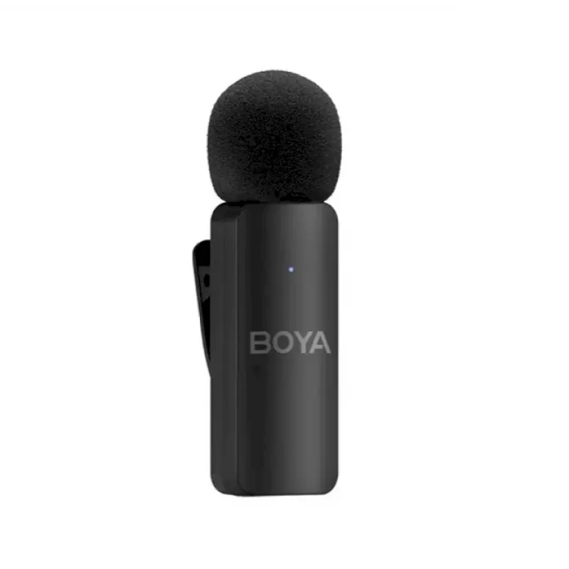 BOYA BY-V4 Belaidė mikrofono sistema 2.4GHz su 4 siųstuvais ir 1 imtuvu (3.5mm jungtis) Juoda