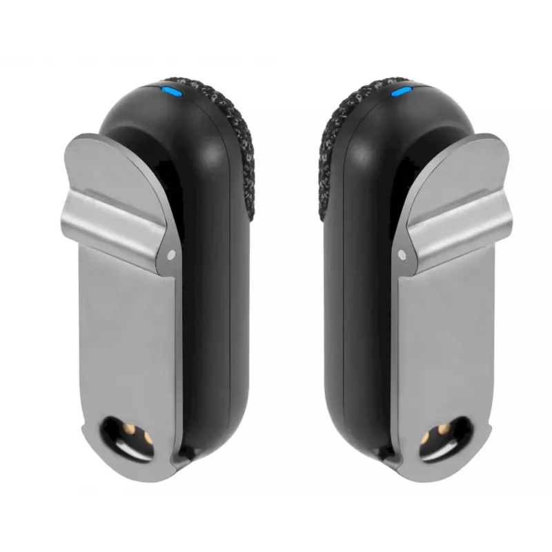 BOYA Magic-02 belaidžiai mikrofonai ausinės 2,4GHz USB-C/Lightning/3.5mm Juoda