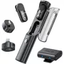 BOYA Magic-02 belaidžiai mikrofonai ausinės 2,4GHz USB-C/Lightning/3.5mm Juoda