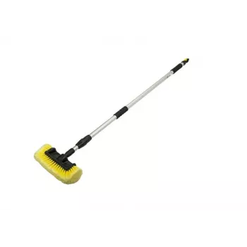 Bradas ESQ2780 Heavy-Duty Scrub Brush – patvarių šerių šluotelė lauko ir namų paviršiams, žalia/ pilka