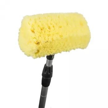 Bradas ESQ2780 Heavy-Duty Scrub Brush – patvarių šerių šluotelė lauko ir namų paviršiams, žalia/ pilka