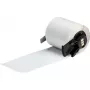 Brady M6-78-427-AW savaiminio laminavimo vinilo apvyniojimo etiketės, baltos/permatomos, 38,1 mm x 38,1 mm, skirtos BMP41/51/53, 250 vnt. kasetėje