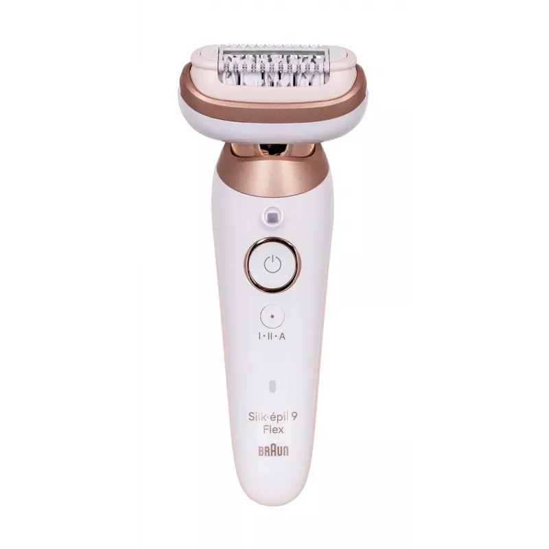 Braun Silk-épil 9 3D SES9-481 šlapiam ir sausam epiliatorius belaidis, 40 pincetų, SensoSmart, Smartlight, trimeris, baltas/rožinis auksas