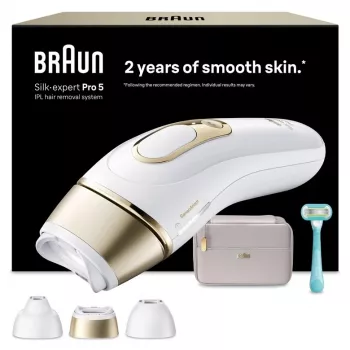Braun Silk-expert 80851324 Šviesos plaukų šalinimo prietaisas IPL baltas, geltonas