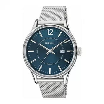 BREIL TW1560 Vyriškas kvarcinis laikrodis 44mm Juodas ciferblatas Odinis dirželis