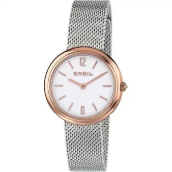 BREIL TW1777 Moteriškas Laikrodis 35mm Sidabrinis Nerūdijančio Plieno Tinklinis Apyrankė