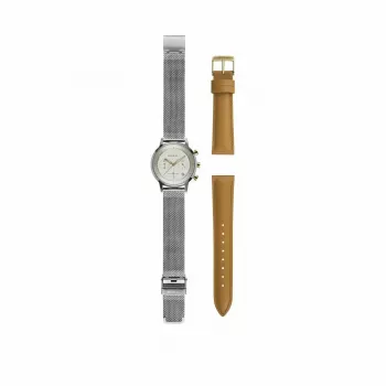BREIL TW1825 Moteriškas laikrodis su kvarciniu mechanizmu 38mm sidabrinis nerūdijančio plieno Milano tinklelio apyrankė
