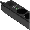 BRENNENSTUHL 6-ių lizdų ilgintuvas su 1x USB-C, 1x USB-A, apsauga nuo viršįtampių 13 500 A, 2 m laidas, juoda/antracitas