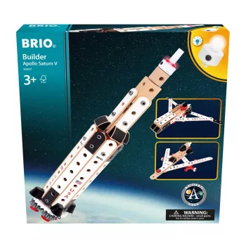BRIO Builder NASA Apollo Saturn V Construction Set, 34 Pieces, Ages 3+