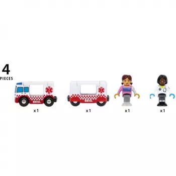 BRIO World gelbėjimo greitosios pagalbos automobilis