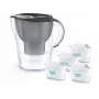 Brita Marella+ vandens filtro ąsotis su 4 Maxtra Pro Power kasetėmis, 2,4 l, grafitas