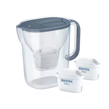 Brita Style Essential+ vandens filtro ąsotis su 2 MaxtraPro PP kasetėmis (2,4 l, tamsiai mėlyna)