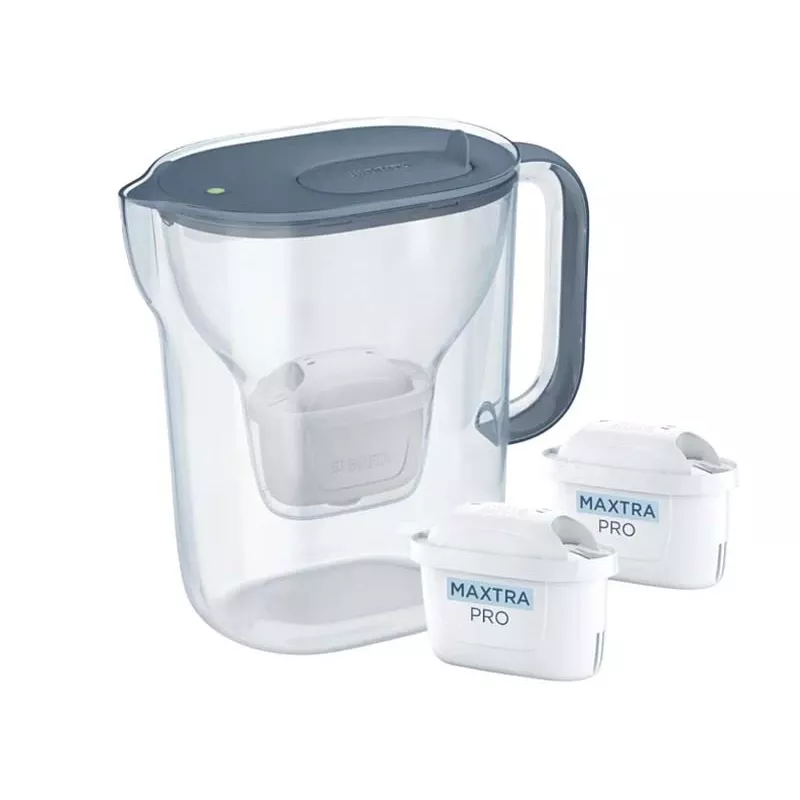 Brita Style Essential+ vandens filtro ąsotis su 2 MaxtraPro PP kasetėmis (2,4 l, tamsiai mėlyna)