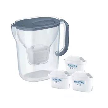 Brita Style Essential+ vandens filtro ąsotis su 3 MaxtraPro PP filtrais, tamsiai mėlynas, 2,4 L