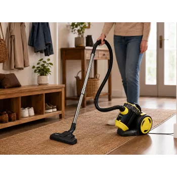 Brock BVC 8056 YT Cyclone dulkių siurblys be maišelio 800W juodas/geltonas