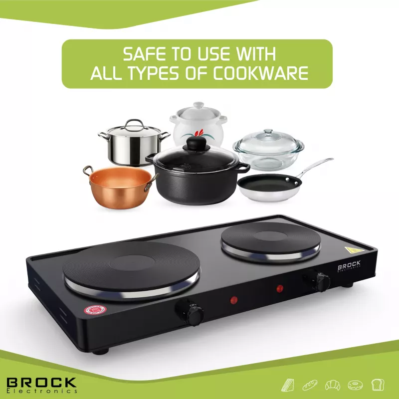 Brock EP 200 BK elektrinis virdulys – 1,7 l, 2200 W, dvigubos sienelės, juodas