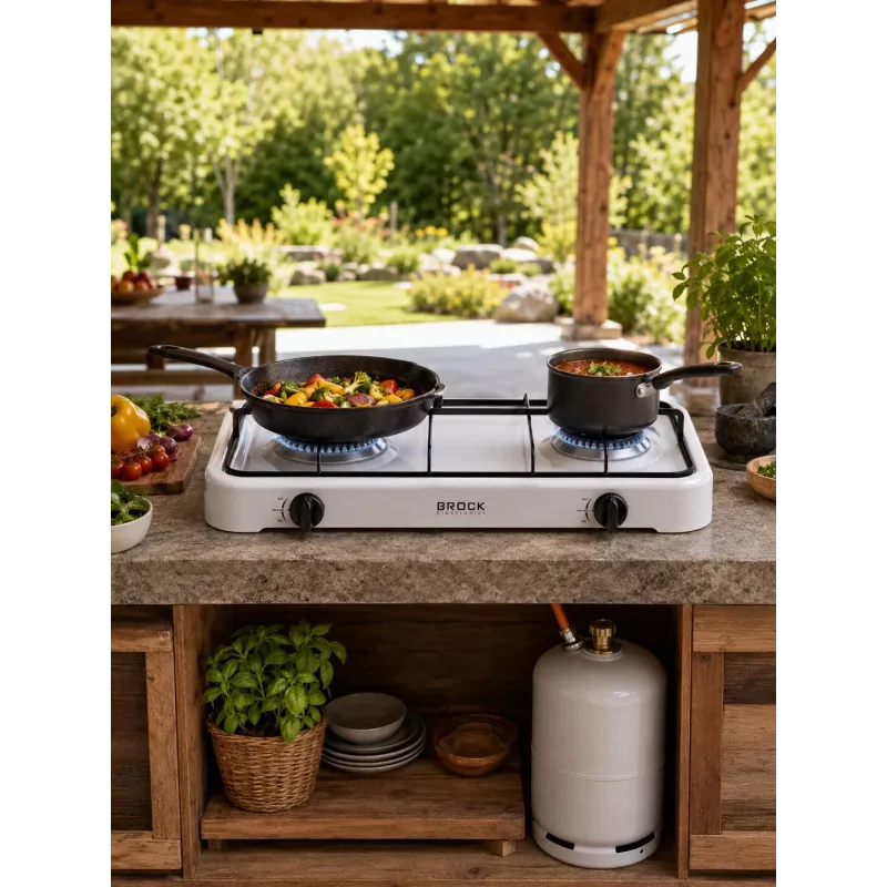 Brock GS 002 W Sumuštinių keptuvė, 750 W, nelipnios trikampės plokštės, balta
